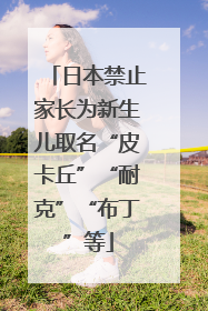 日本禁止家长为新生儿取名“皮卡丘”“耐克”“布丁”等