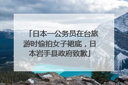 日本一公务员在台旅游时偷拍女子裙底，日本岩手县政府致歉