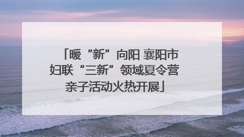 暖“新”向阳 襄阳市妇联“三新”领域夏令营亲子活动火热开展