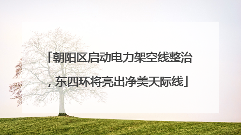 朝阳区启动电力架空线整治，东四环将亮出净美天际线