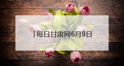 每日甘肃网6月9日甘肃热点新闻回顾