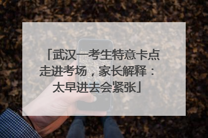武汉一考生特意卡点走进考场，家长解释：太早进去会紧张