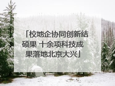 校地企协同创新结硕果 十余项科技成果落地北京大兴