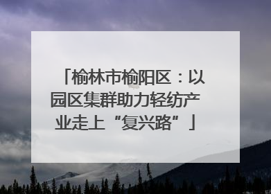 榆林市榆阳区：以园区集群助力轻纺产业走上“复兴路”