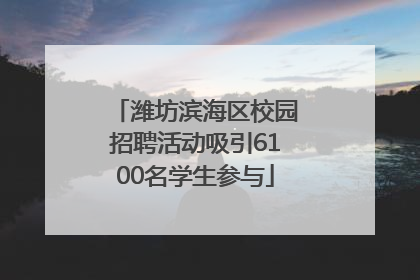 潍坊滨海区校园招聘活动吸引6100名学生参与