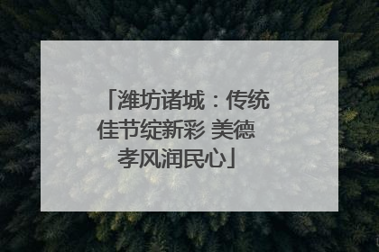 潍坊诸城：传统佳节绽新彩 美德孝风润民心