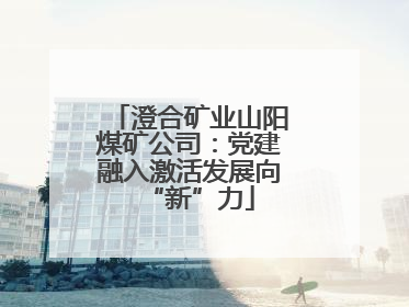 澄合矿业山阳煤矿公司：党建融入激活发展向“新”力