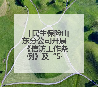民生保险山东分公司开展《信访工作条例》及“5·15全国投资者保护宣传日”活动