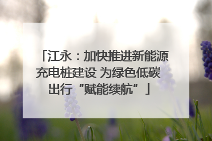 江永：加快推进新能源充电桩建设 为绿色低碳出行“赋能续航”