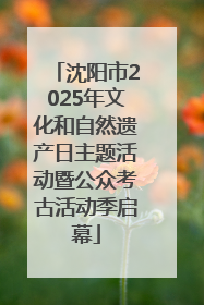 沈阳市2025年文化和自然遗产日主题活动暨公众考古活动季启幕
