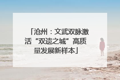 沧州：文武双脉激活“双遗之城”高质量发展新样本