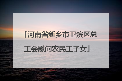 河南省新乡市卫滨区总工会慰问农民工子女