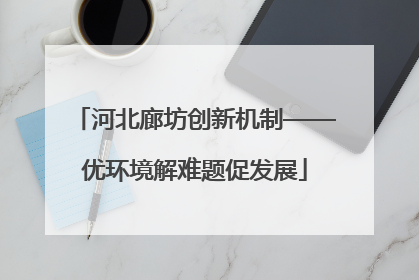 河北廊坊创新机制——优环境解难题促发展