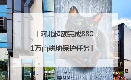 河北超额完成8801万亩耕地保护任务