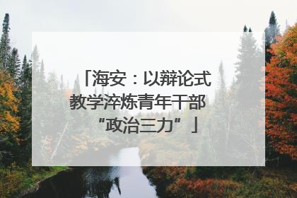 海安：以辩论式教学淬炼青年干部“政治三力”