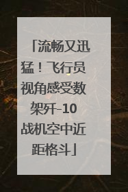 流畅又迅猛！飞行员视角感受数架歼-10战机空中近距格斗