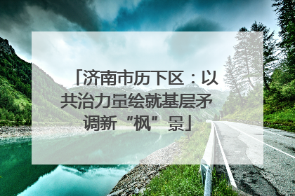 济南市历下区：以共治力量绘就基层矛调新“枫”景