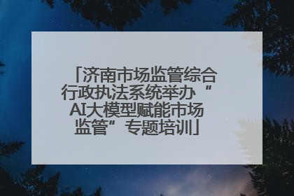 济南市场监管综合行政执法系统举办“AI大模型赋能市场监管”专题培训