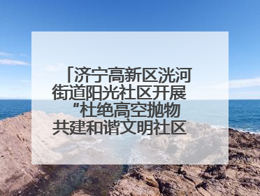 济宁高新区洸河街道阳光社区开展“杜绝高空抛物 共建和谐文明社区”宣传活动