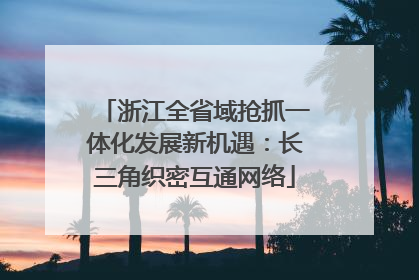 浙江全省域抢抓一体化发展新机遇：长三角织密互通网络