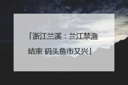浙江兰溪：兰江禁渔结束 码头鱼市又兴