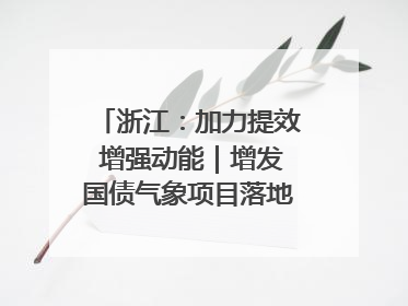浙江：加力提效 增强动能｜增发国债气象项目落地见效系列报道