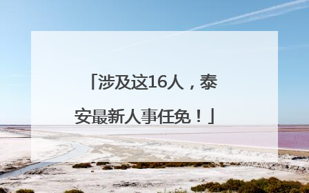涉及这16人，泰安最新人事任免！