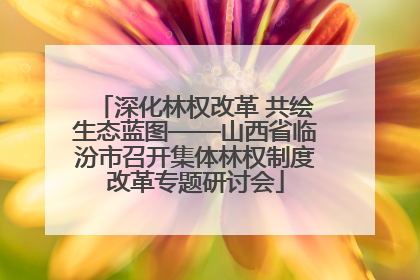 深化林权改革 共绘生态蓝图——山西省临汾市召开集体林权制度改革专题研讨会