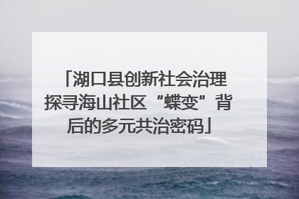 湖口县创新社会治理 探寻海山社区“蝶变”背后的多元共治密码