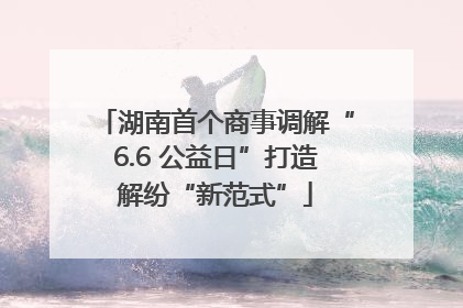 湖南首个商事调解“6.6 公益日”打造解纷“新范式”