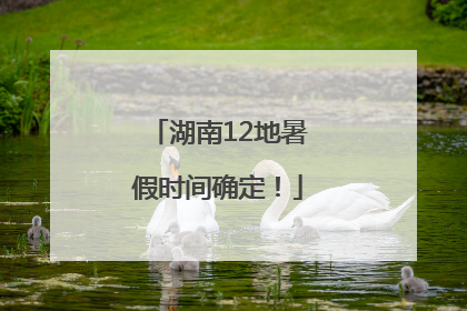 湖南12地暑假时间确定！