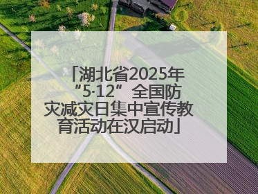 湖北省2025年“5·12”全国防灾减灾日集中宣传教育活动在汉启动