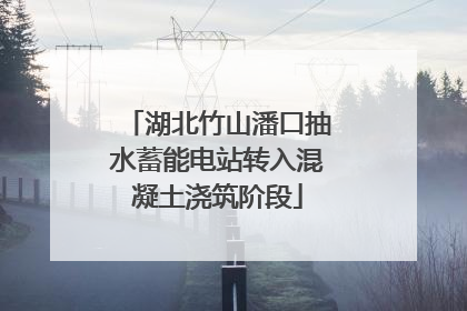 湖北竹山潘口抽水蓄能电站转入混凝土浇筑阶段