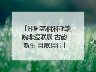 湘剧亮相湘鄂赣皖非遗联展 古韵新生 且歌且行