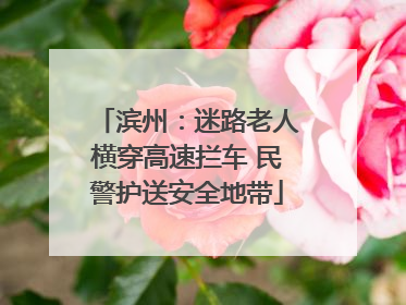 滨州：迷路老人横穿高速拦车 民警护送安全地带
