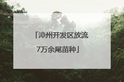漳州开发区放流7万余尾苗种