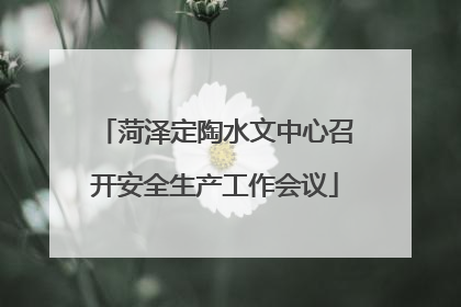 菏泽定陶水文中心召开安全生产工作会议