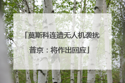 莫斯科连遭无人机袭扰 普京：将作出回应