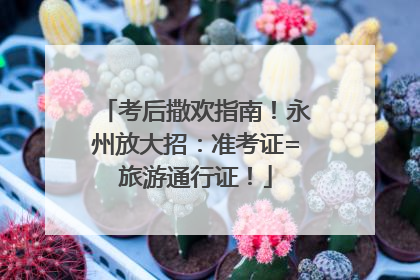考后撒欢指南！永州放大招：准考证=旅游通行证！