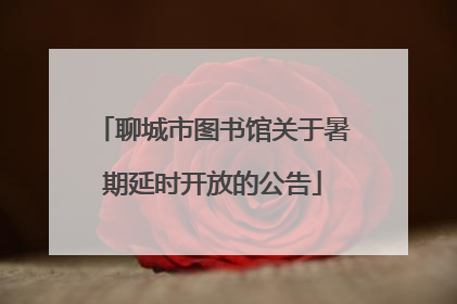 聊城市图书馆关于暑期延时开放的公告