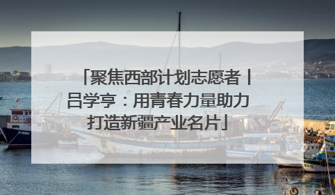 聚焦西部计划志愿者丨吕学亨：用青春力量助力打造新疆产业名片