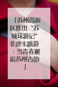 苏州高新区推出“苏城环游记”非遗主题游：当青春邂逅苏州古韵