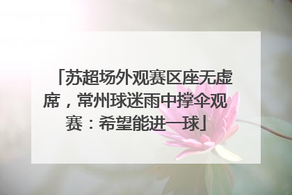 苏超场外观赛区座无虚席，常州球迷雨中撑伞观赛：希望能进一球
