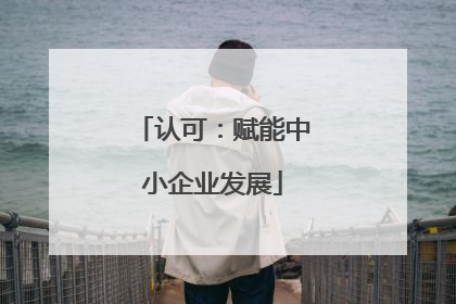 认可：赋能中小企业发展