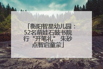 衡阳智星幼儿园：52名萌娃石鼓书院行“开笔礼” 朱砂点智启童蒙