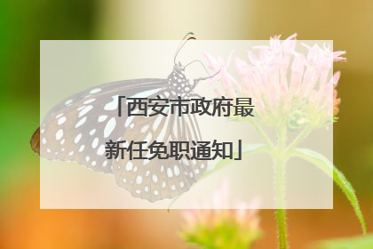 西安市政府最新任免职通知