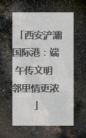 西安浐灞国际港：端午传文明 邻里情更浓