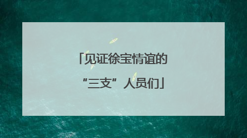 见证徐宝情谊的“三支”人员们