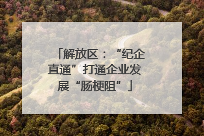 解放区：“纪企直通”打通企业发展“肠梗阻”