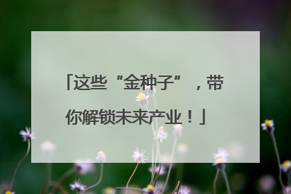 这些“金种子”，带你解锁未来产业！